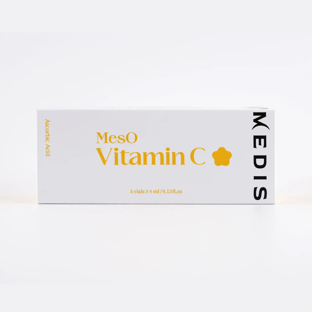 Box of Meso Vitamin C supplement by MEDIS on a white background