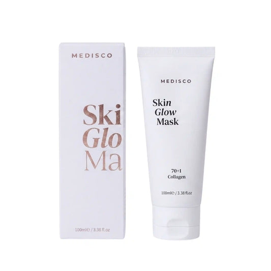 Medisco Ski Glo Ma and Skin Glow Mask packaging on a white background