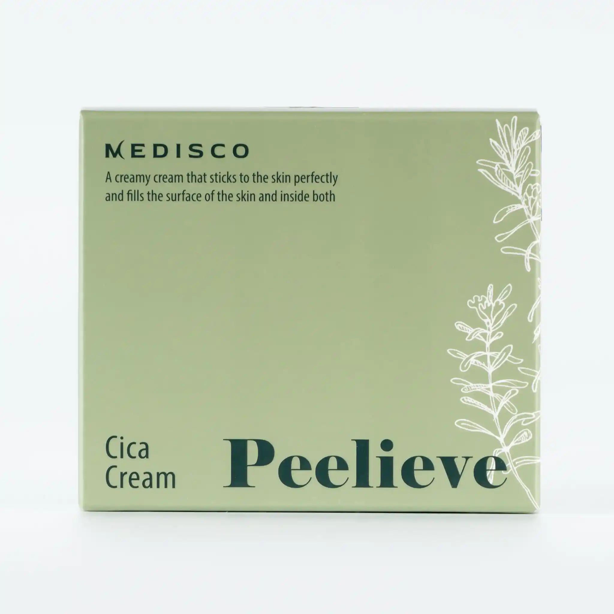 Medisco Cica Cream Peelieve packaging on a white background