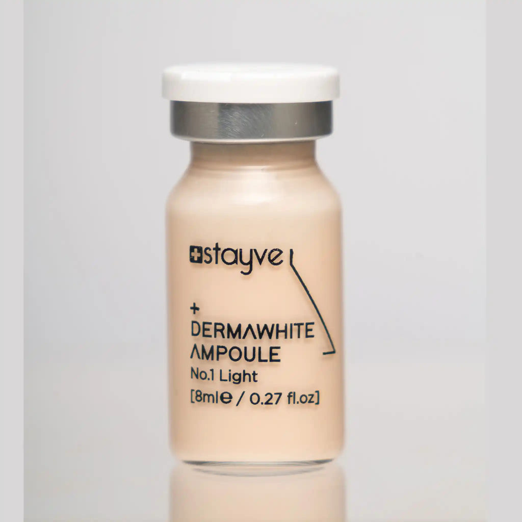 Stayve Dermawhite Ampoule bottle on a light gray background