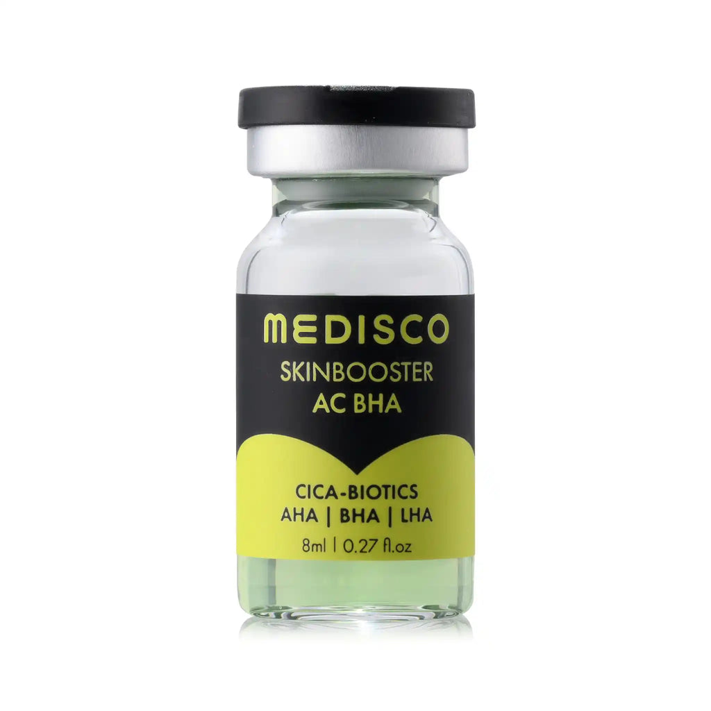 Medisco Skinbooster AC BHA skincare product bottle on a white background
