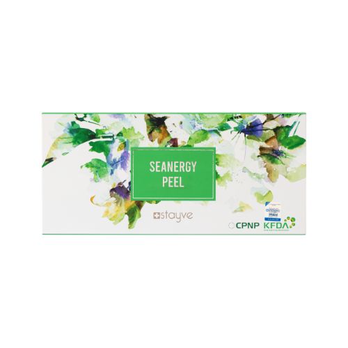 Box of stayve Seanergy Peel with floral design on a white background