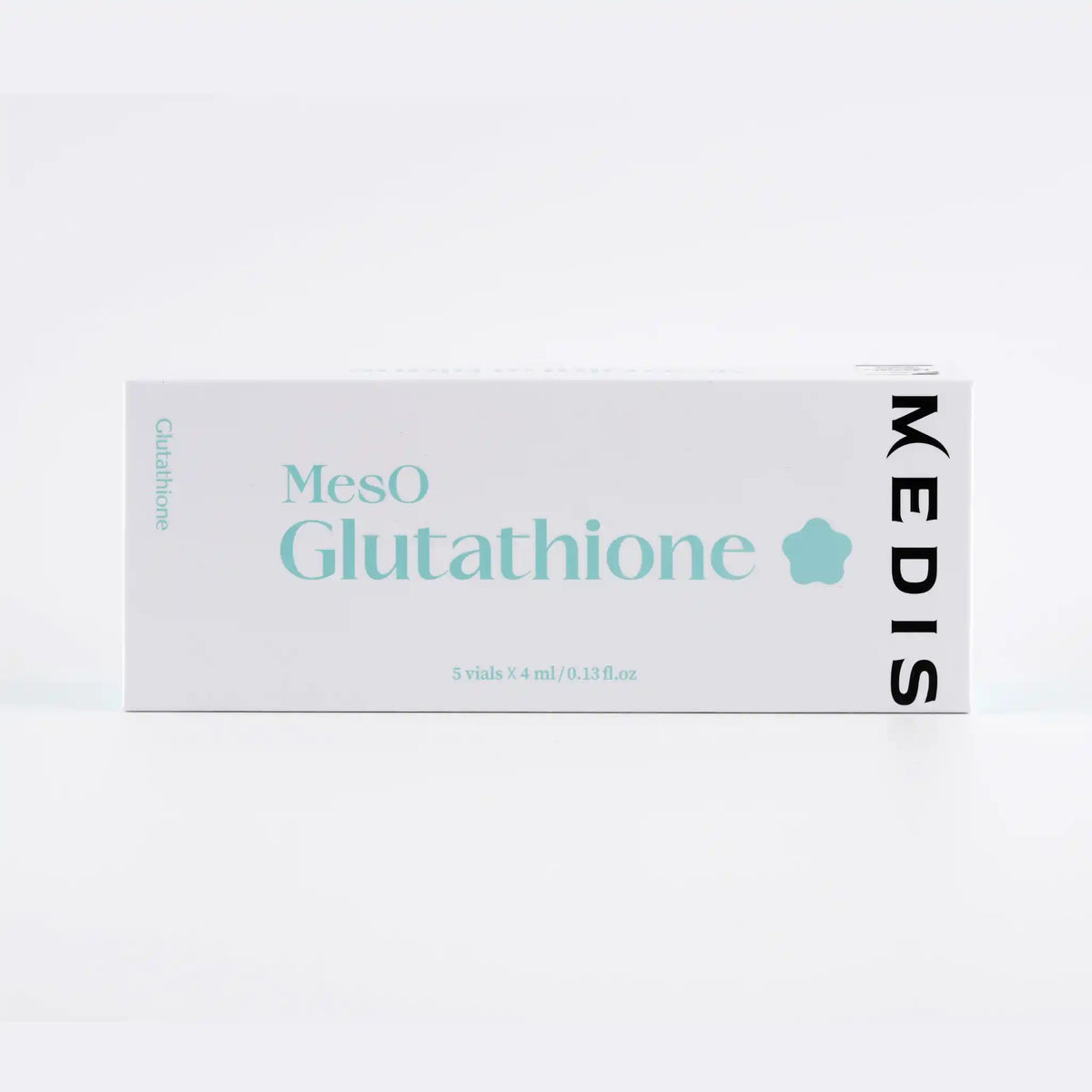 Box of MesO Glutathione with Medis branding on a white background
