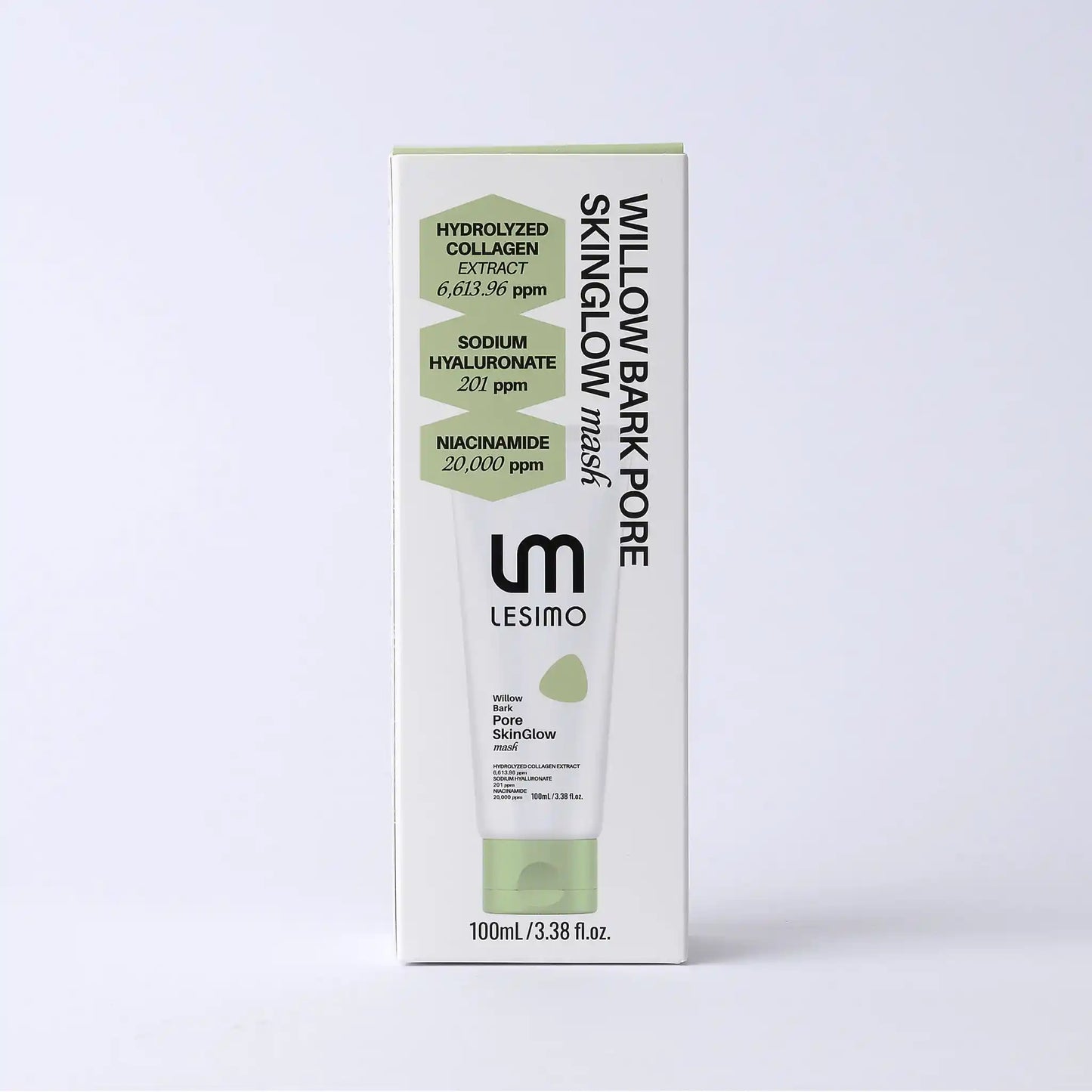 Lesimo skincare product packaging on a white background