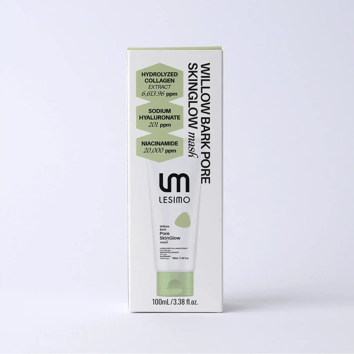 Lesimo skincare product packaging on a white background