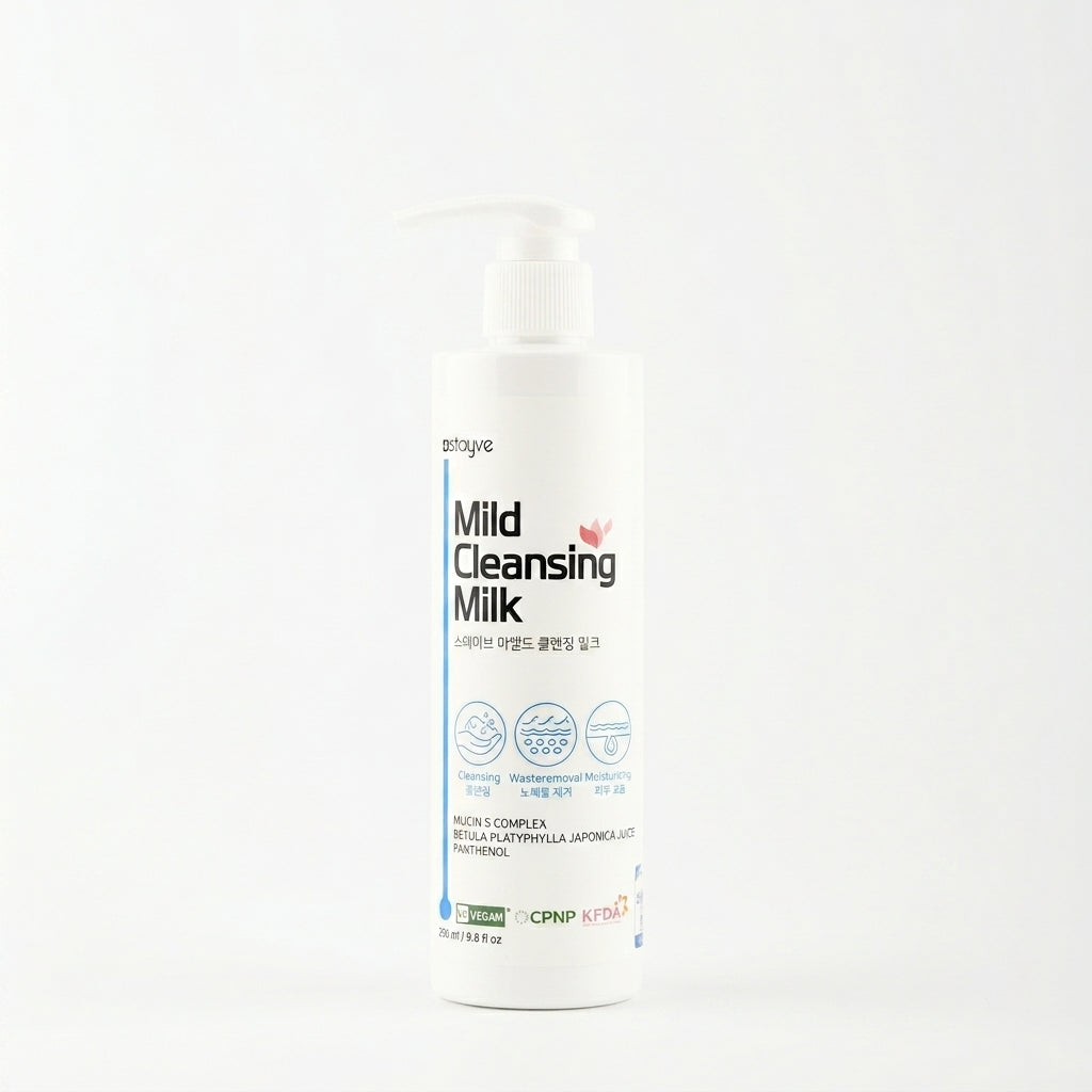 Stayve Mild Cleansing Milk bottle on a white background