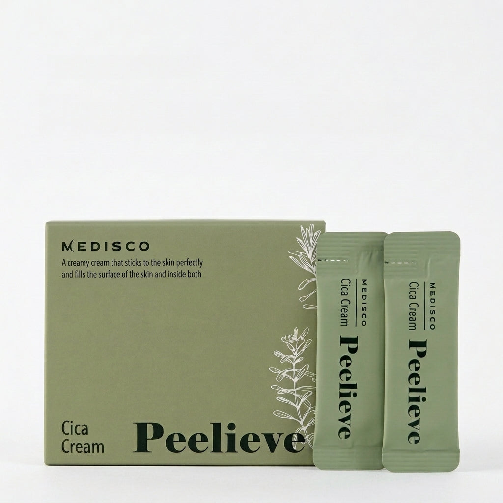 Medisco Cica Cream Peelieve packaging on a white background